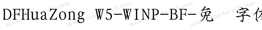 DFHuaZong W5-WINP-BF字体转换